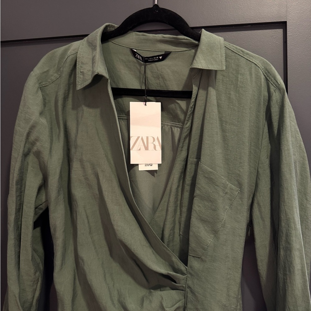 BNWT Zara olive green dress